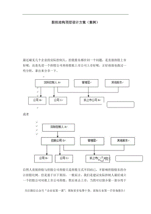 股权结构顶层设计方案.docx