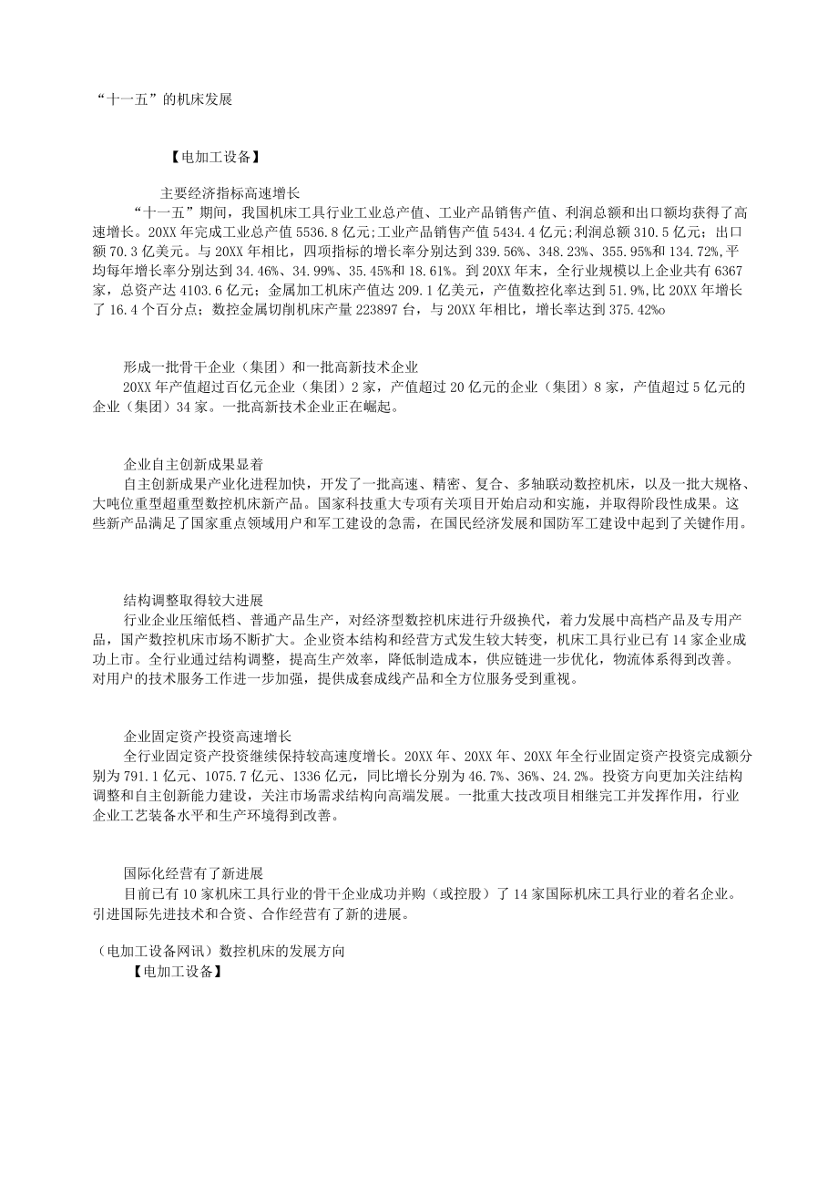 数控加工-数控机床行业发展的背景和资讯精品.docx_第1页