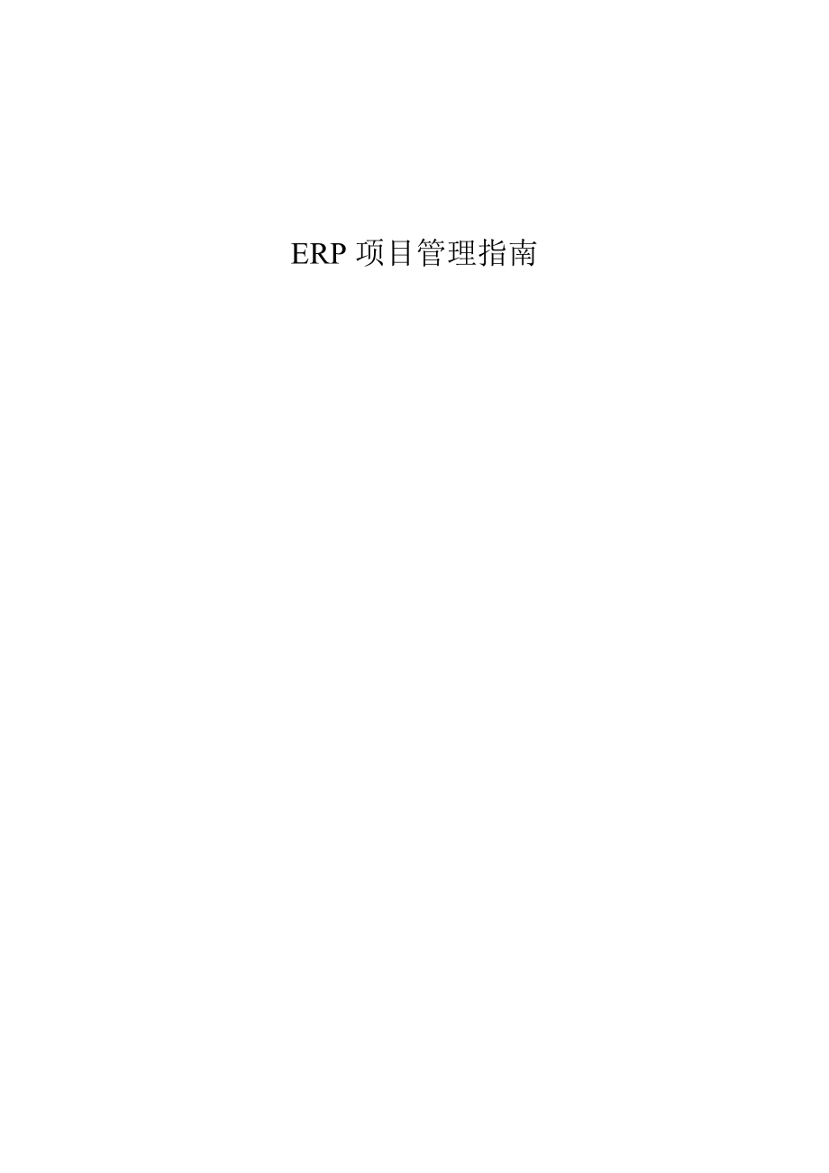 某公司ERP项目管理指南.docx_第1页