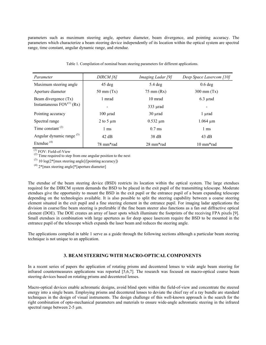 外文文献NovelLaserBeamSteeringTechniques(新型激.docx_第3页