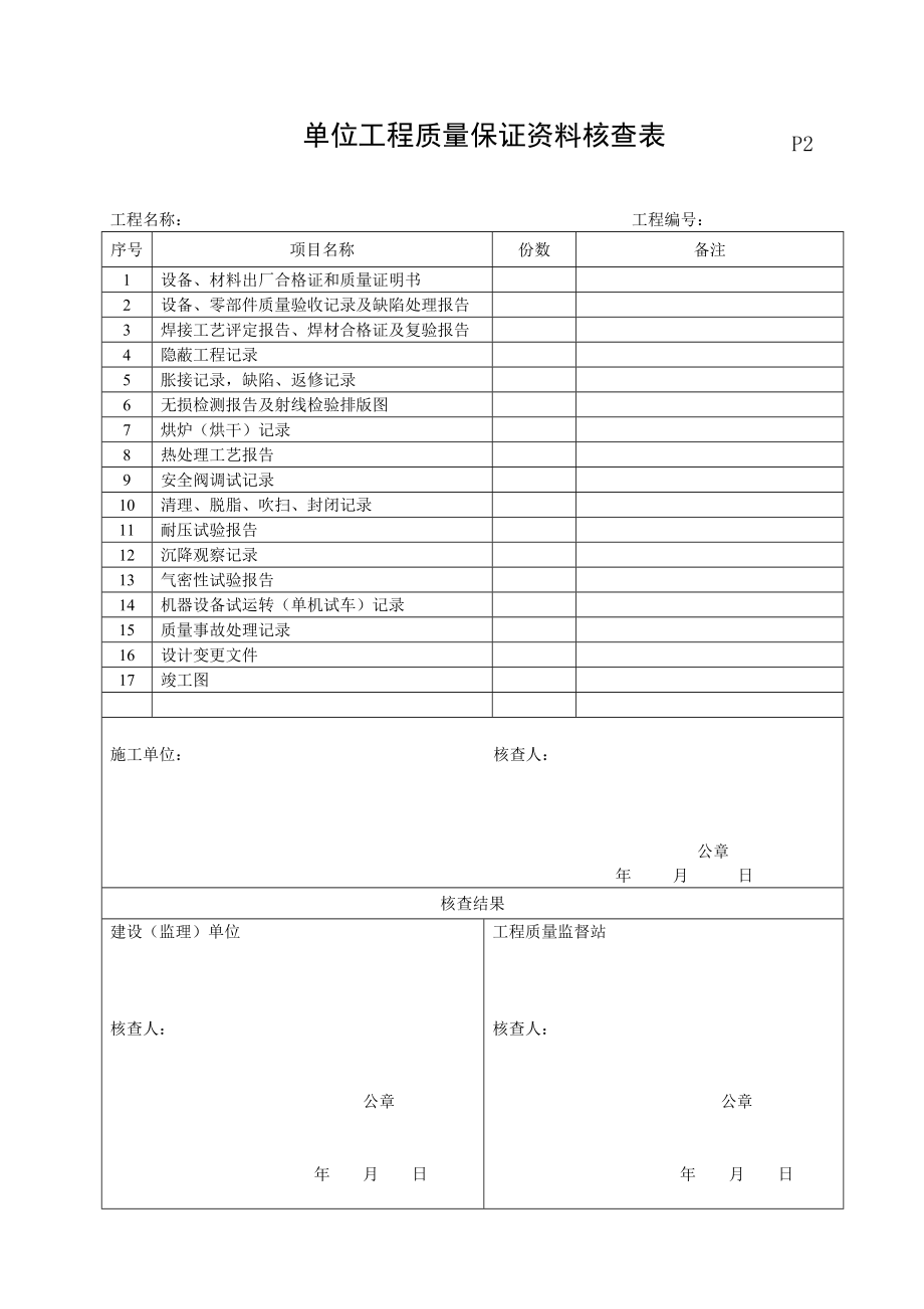 石化设备安装质量评定表.docx_第2页