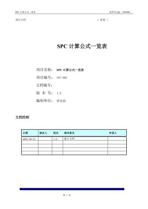 SPC计算公式一览表.docx