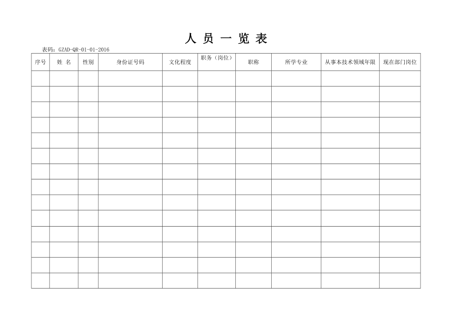 质量记录表格(DOC89页).doc_第1页