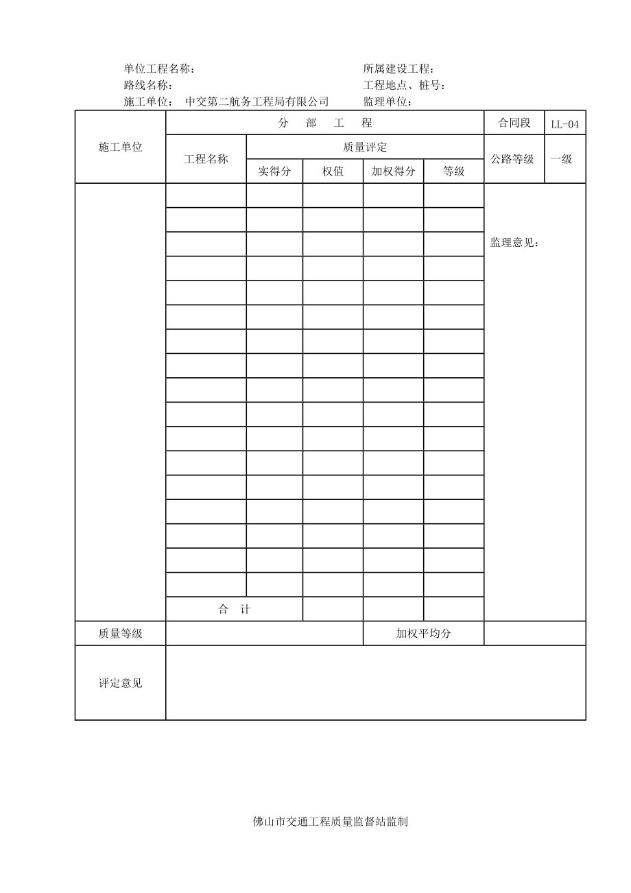 (2)施工单位工程质量评定表.docx_第3页