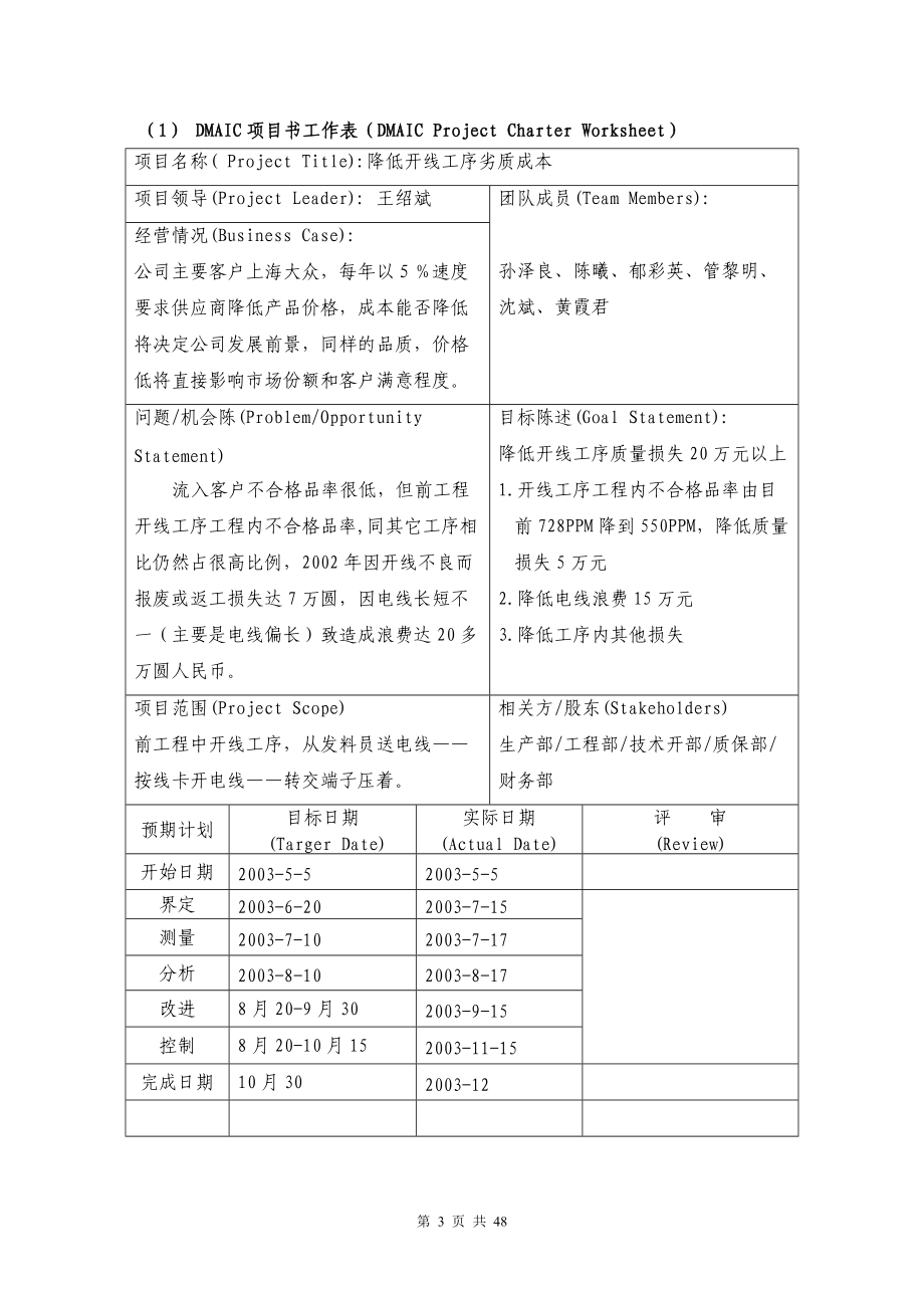 六西格玛推进案例分析---降低质量损失项目.docx_第3页