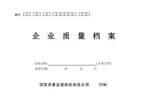 企业质量档案格式.doc