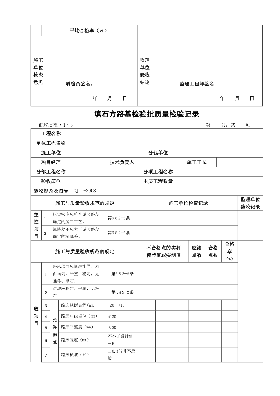 检验批质量检验记录表格新内业表城镇道路工程(CJJ1-20.docx_第3页