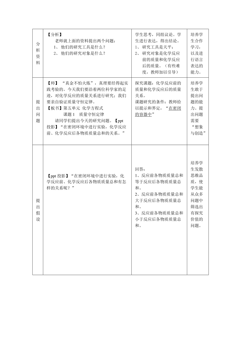 质量守恒定律教学设计2.docx_第3页