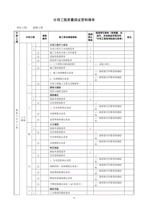 13质量保证资料清单.docx