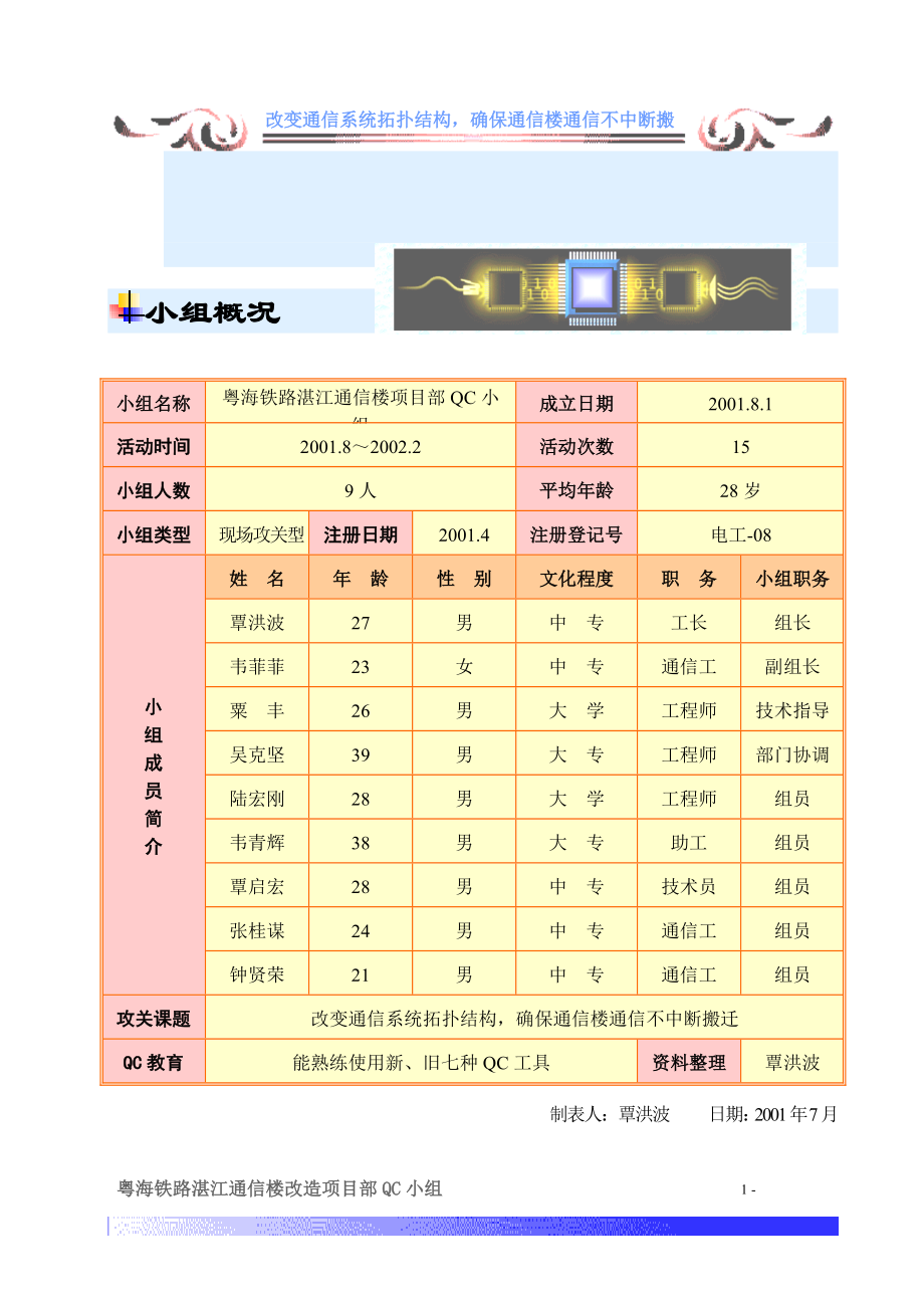 QC运用新技术确保湛江通信楼不中断搬1.docx_第1页