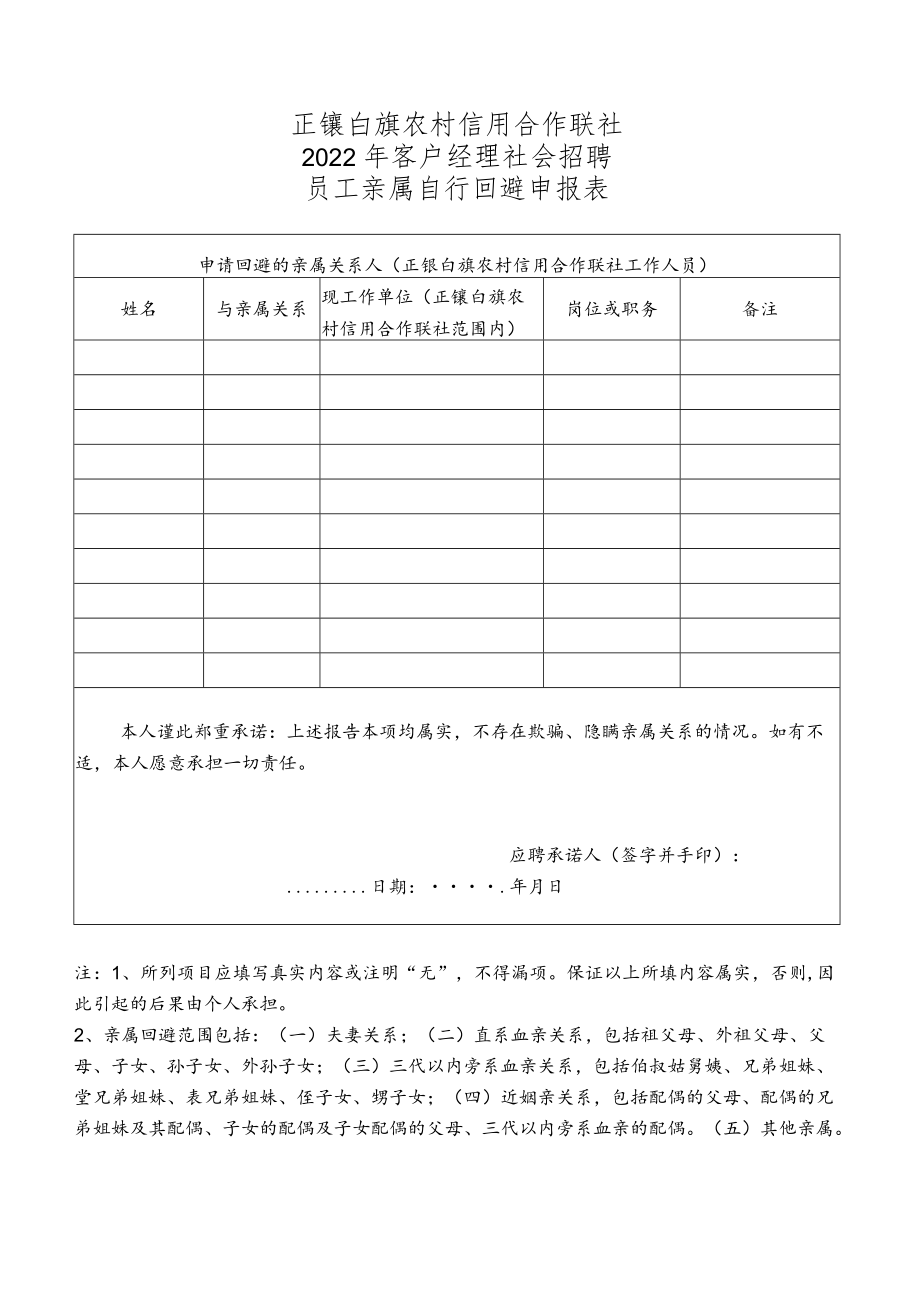 鄂托克前旗农信社招聘应聘登记表.docx_第1页