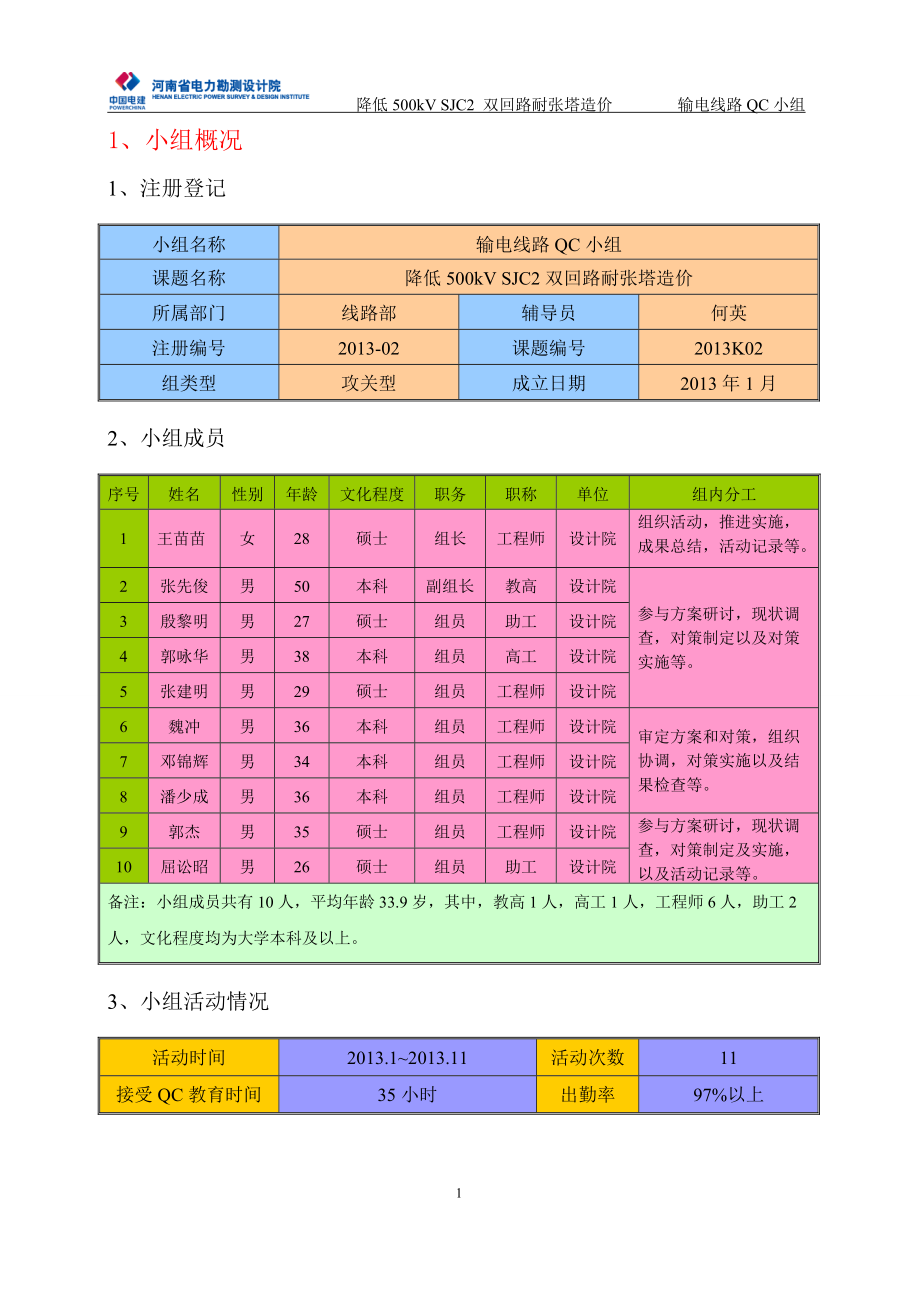 河南省电力勘测设计院输电线路QC小组成果报告.docx_第2页