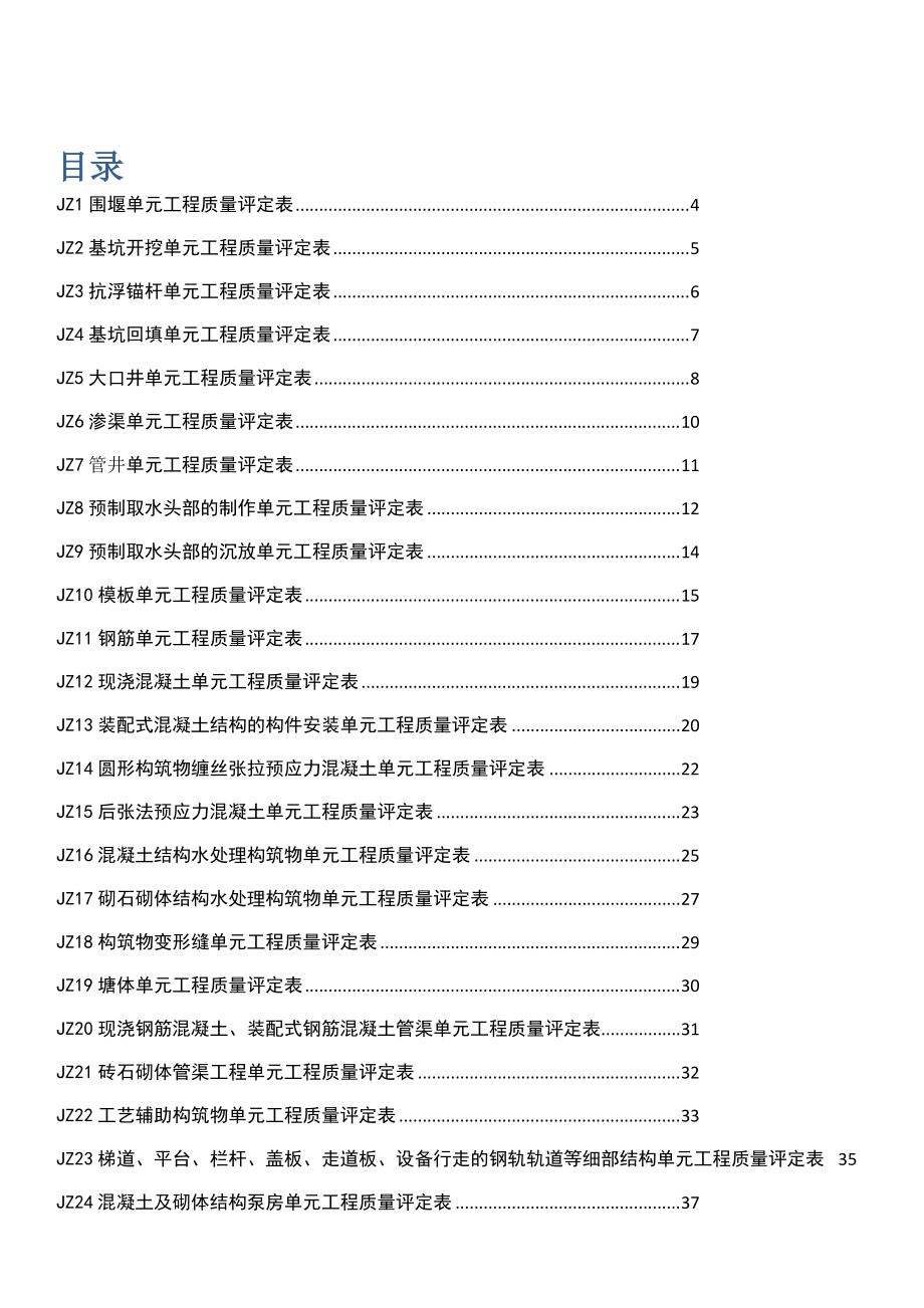 给水排水构筑物工程施工质量评定表(1).docx_第2页