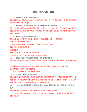 新版FMEA问题收集.docx