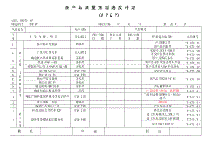 APQP全套表单—新产品质量策划进度计划(APQP).docx