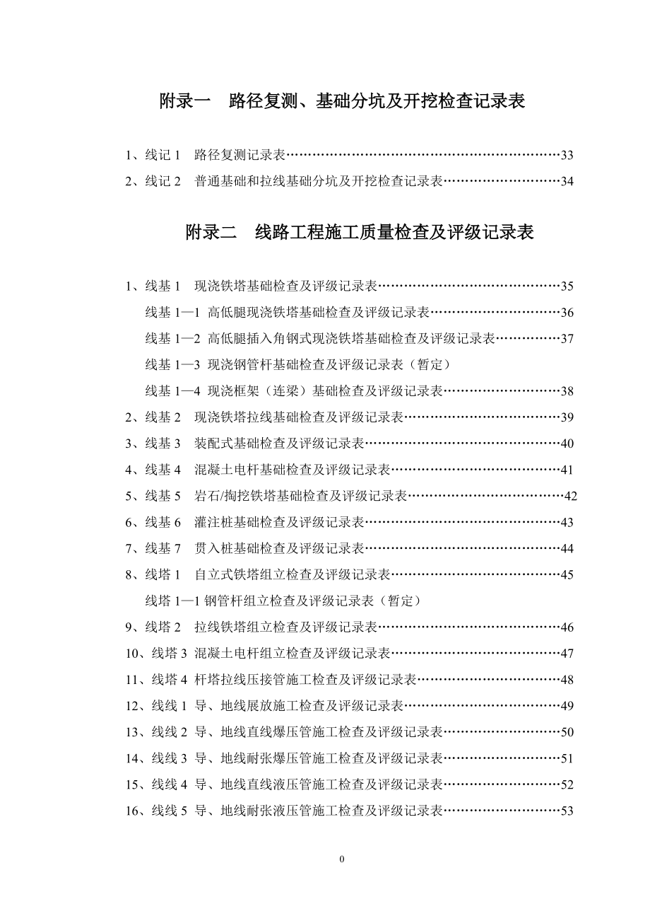 输电线路工程施工质量检查及评级全套表.docx_第1页