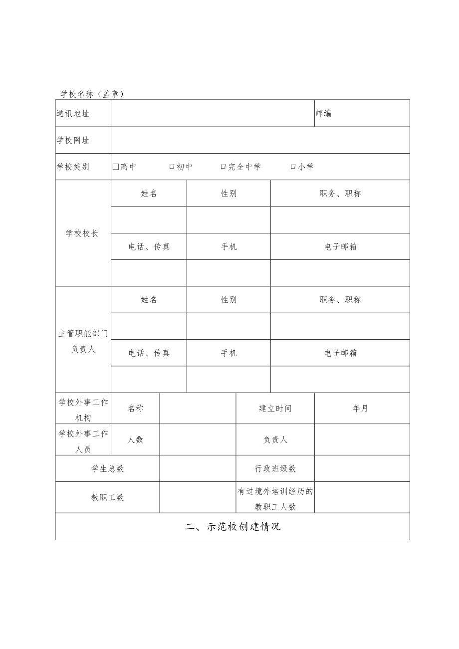 青岛市普通中小学国际理解教育示范校申报表.docx_第2页