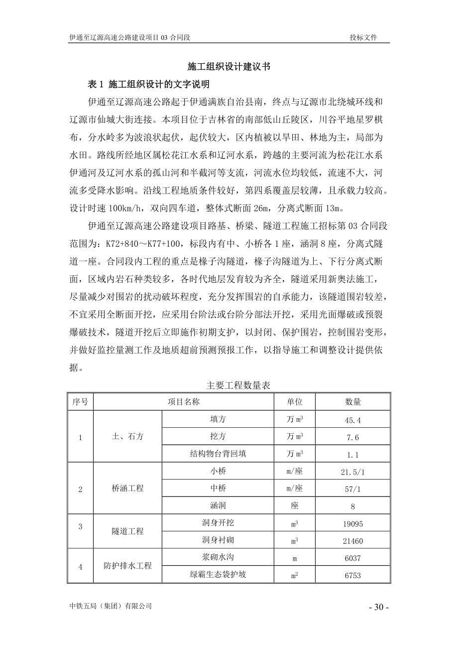 施工组织设计建议书(伊通至辽源段高速公路建设项目路基.docx_第1页