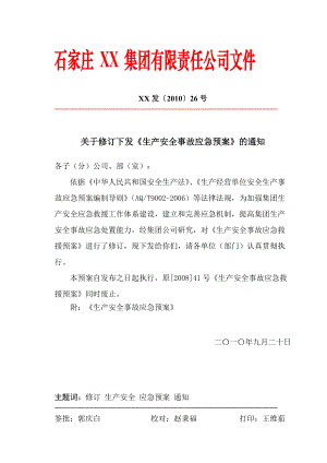 某集团生产安全事故应急预案.docx