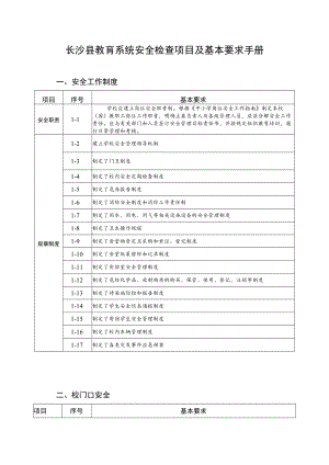 长沙县教育系统安全检查项目及基本要求手册.docx