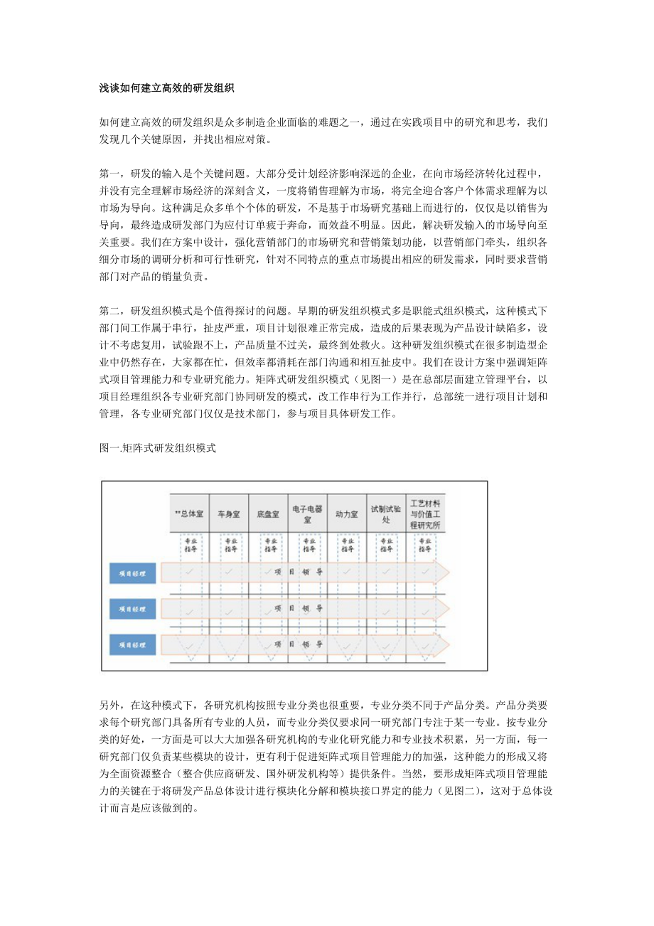 浅谈如何建立高效的研发组织.docx_第1页