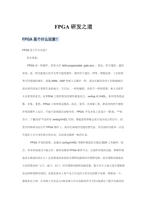 FPGA研发牛人心得总结（DOC55页）.docx