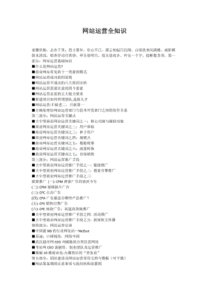 网站运营知识大全.docx