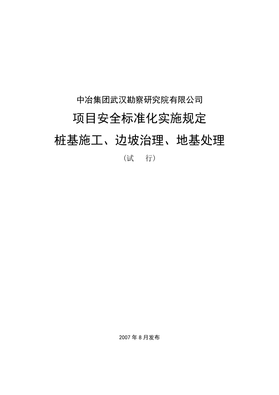 桩基、边坡、地基处理项目安全标准化规定.docx_第1页