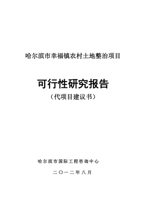 农村土地整治项目可行性研究报告.docx