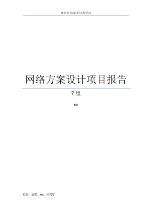 网络方案设计项目报告.docx