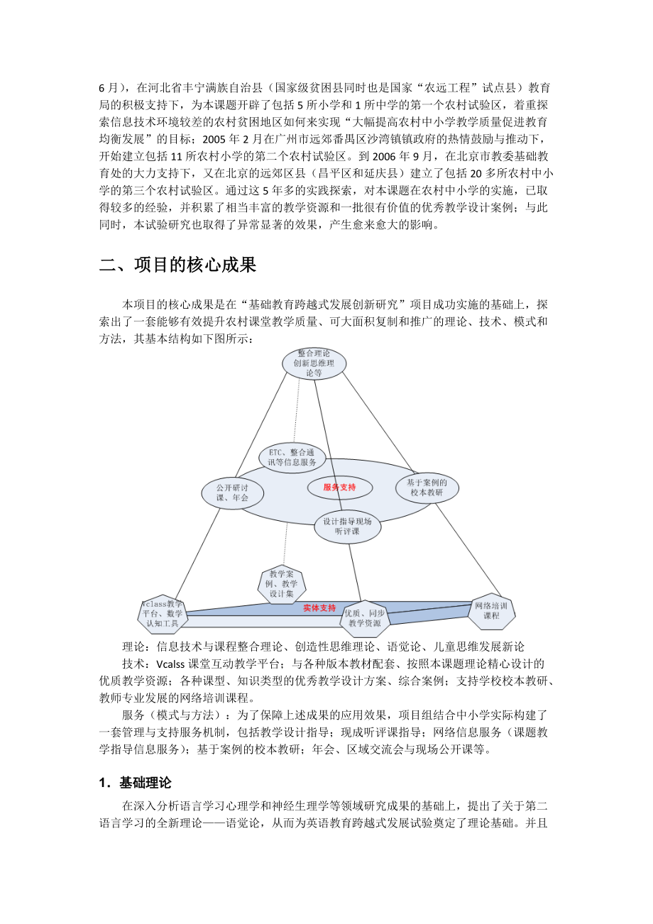 基础教育跨越式发展创新实验研究项目成果简介-教育技术通讯.docx_第2页