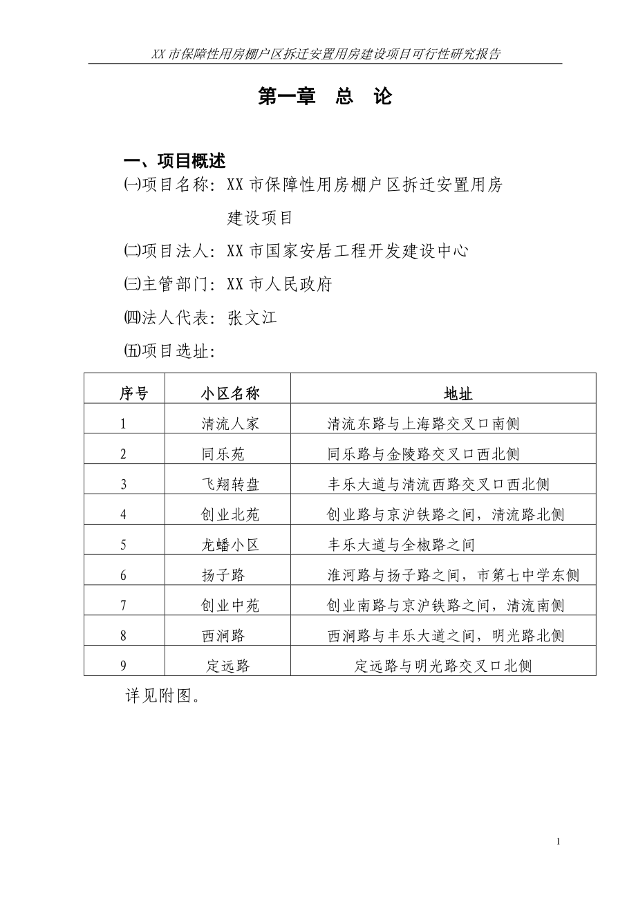 棚户区拆迁安置用房建设项目可行性研究报告.docx_第1页