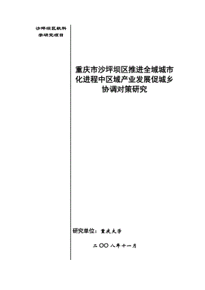 沙坪坝区软科学研究项目.docx