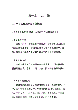 织金县金龙猪深加工产业化发展项目.docx