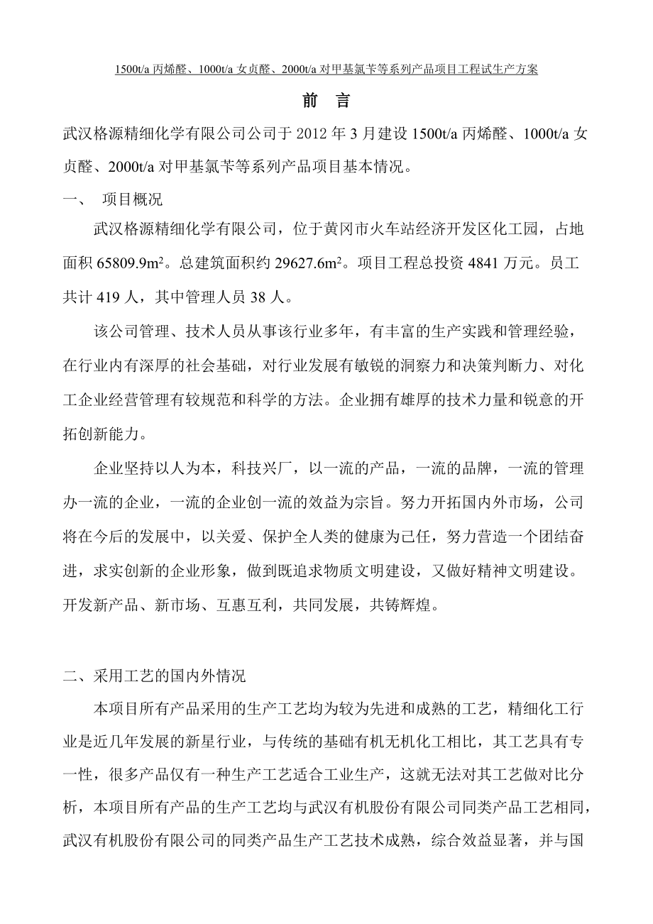 某化学公司产品项目试生产方案.docx_第3页