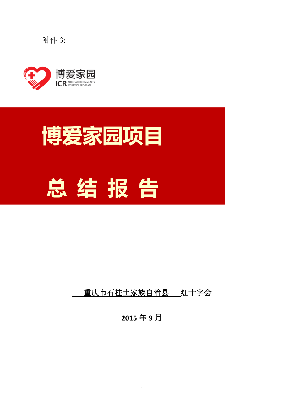 石柱县博爱家园项目总结报告.docx_第1页