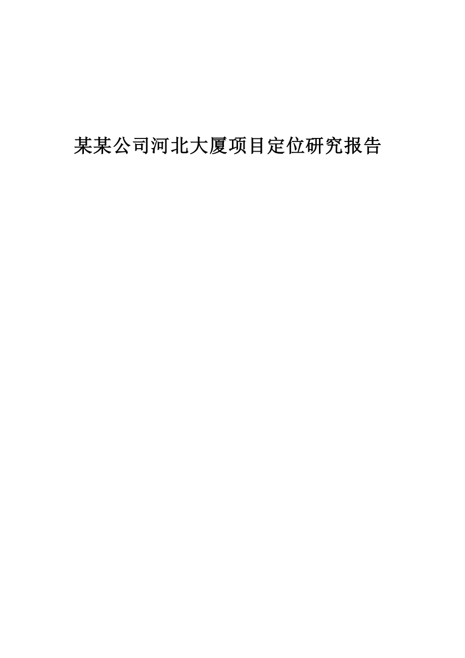 河北某大厦项目定位研究报告.docx_第2页