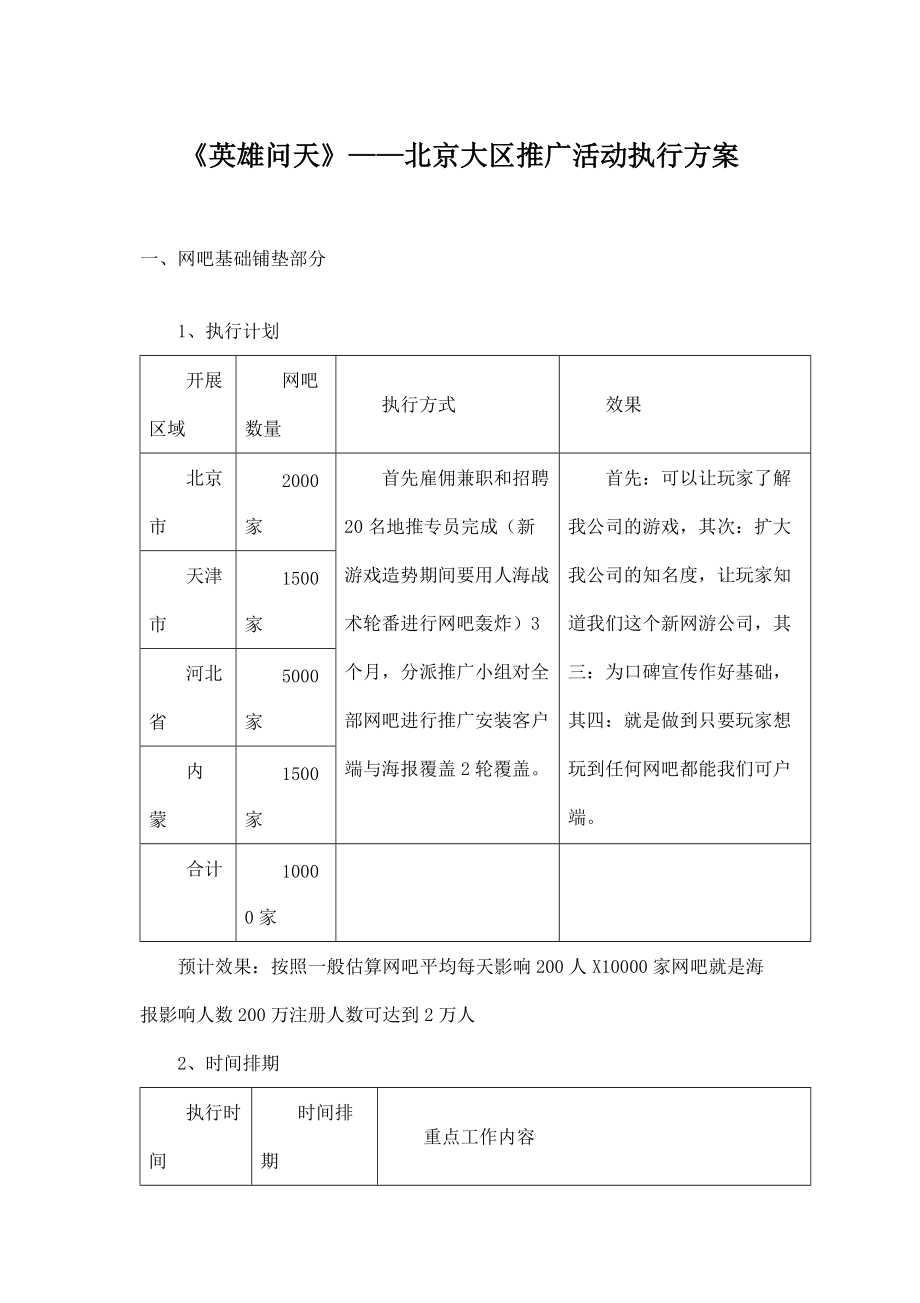 网络游戏地推执行方案(DOC23页).doc_第1页