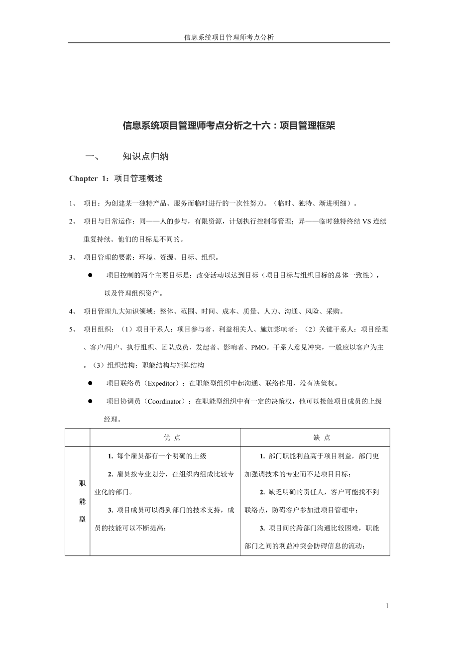 信息系统项目管理师考点分析-上.docx_第1页