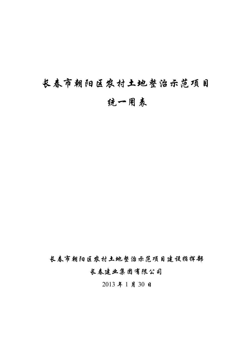 农村土地整治项目统一用表.docx_第1页