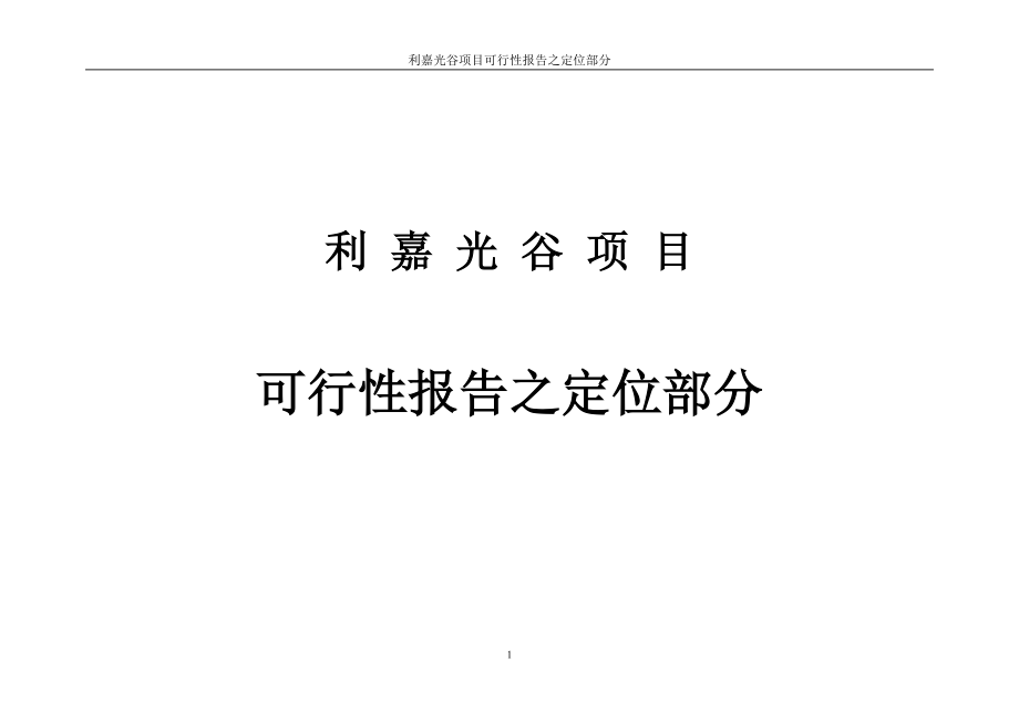 武汉光谷项目可行性报告.docx_第1页