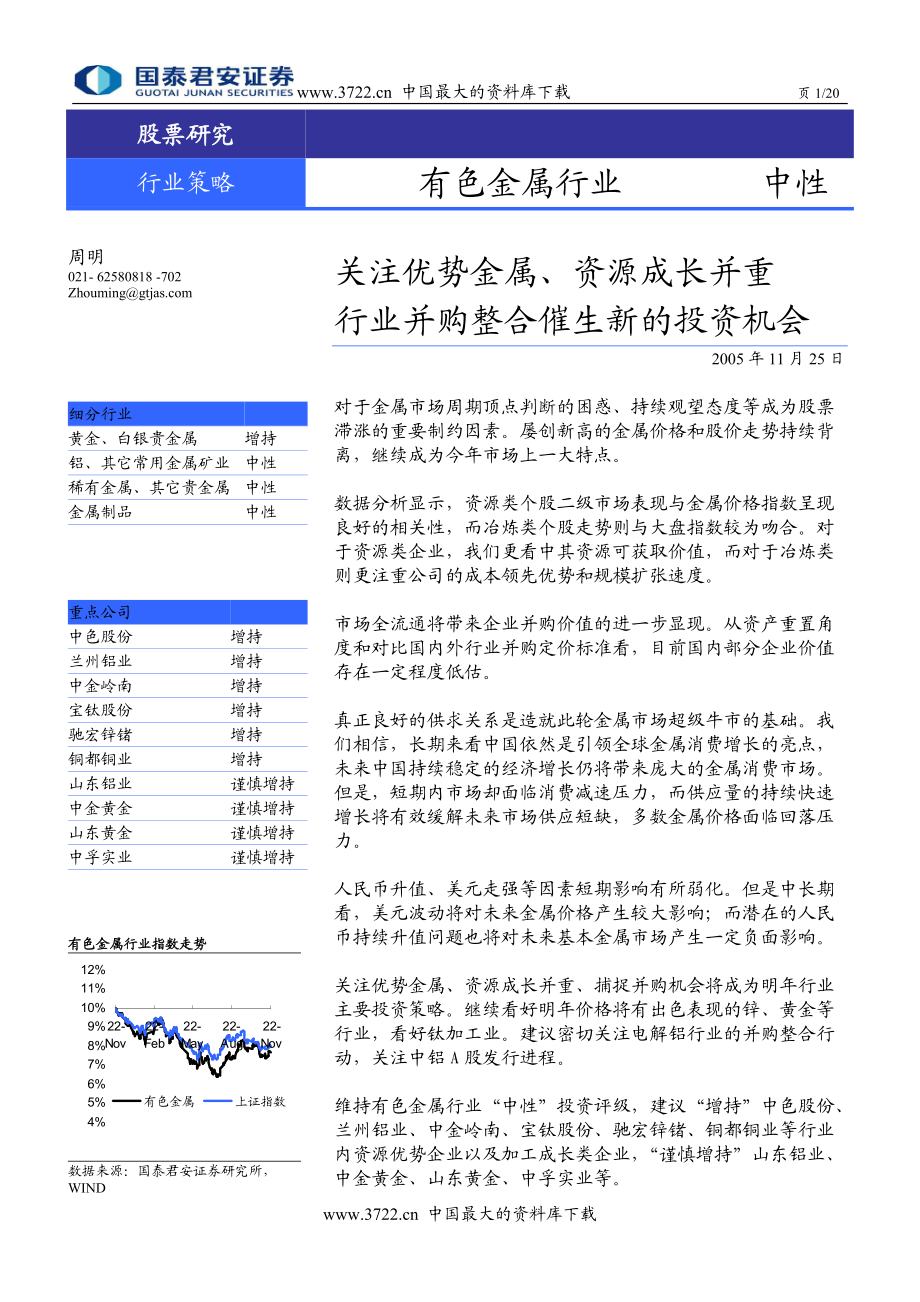 有色金属行业投资策略研究(doc 19).docx_第1页