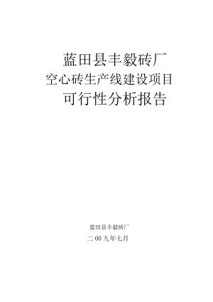 空心砖建设项目可行性研究报告.docx