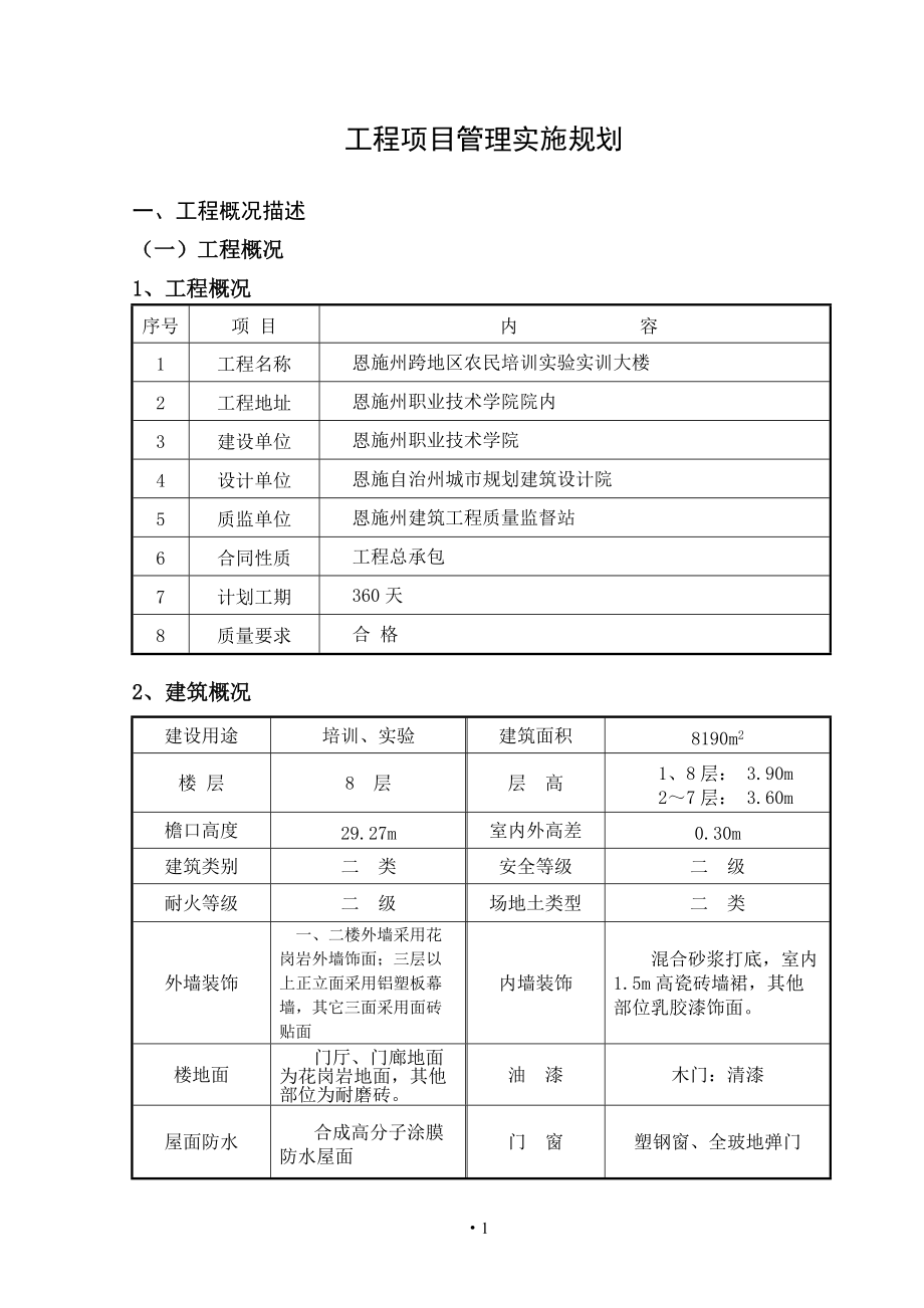 工程项目管理实施规划(DOC43页).doc_第1页