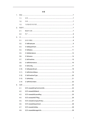 人事管理系统项目详细设计说明书.docx