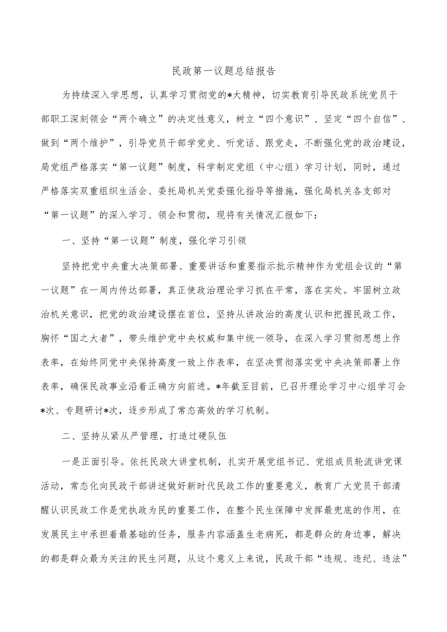 民政第一议题总结报告.docx_第1页