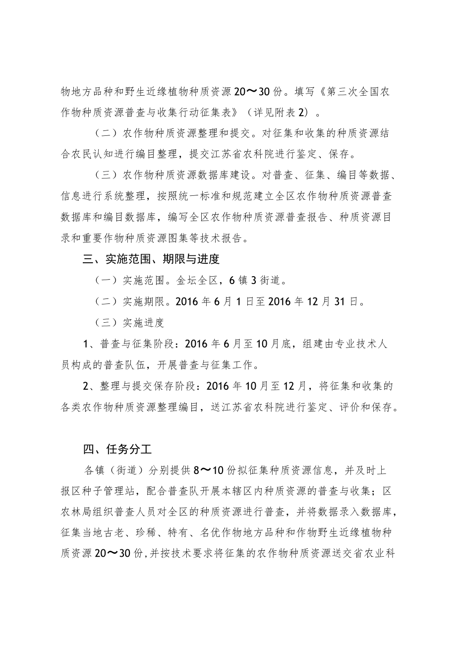 金坛区农作物种质资源普查与收集行动实施方案.docx_第3页