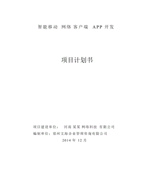 移动网络APP开发项目计划书.docx