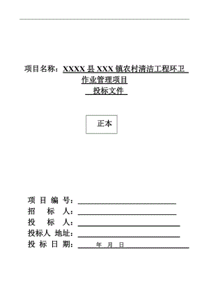 乡村道路保洁投标书(DOC59页).doc