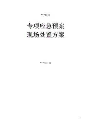 专项应急预案和现场处置方案(DOC65页).doc